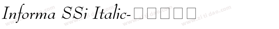Informa SSi Italic字体转换